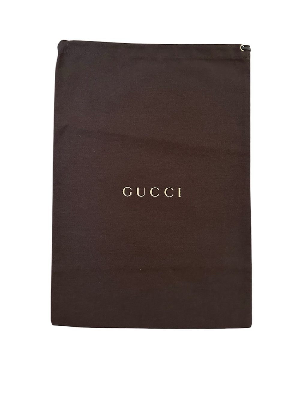 Authentic Vintage Gucci Dust Bag Brown with Gold Logo